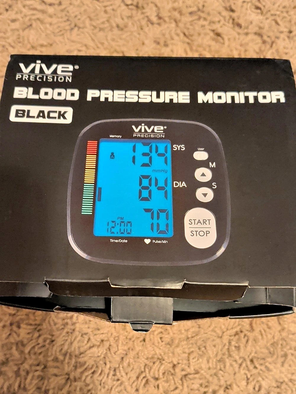 Vive Precision Blood Pressure Monitor Automatic Black NWT